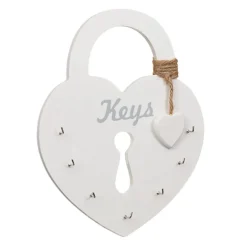 Accroche cle mural coeur mdf