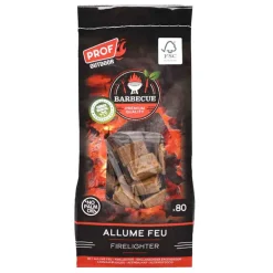 Allume feu cubes bois x80