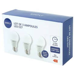 Ampoule e27 806lm simply x3