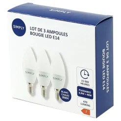 Ampoule e14 470lm simply x3