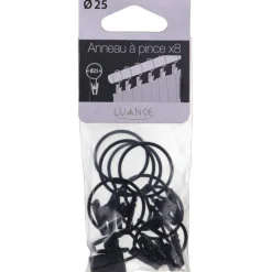 Anneau pince x 8 - noir