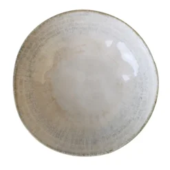Assiette creuse creme bi-texture
