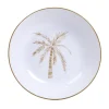 Assiette creuse motif palmier