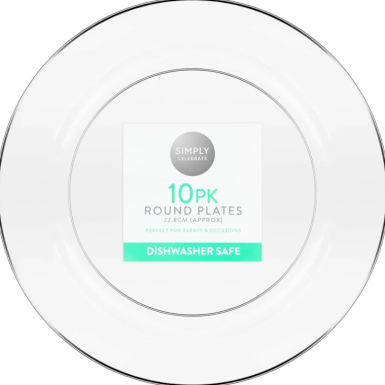 Assiette d23cm x10 plastique reu
