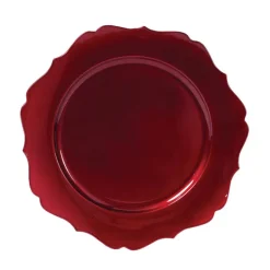 Assiette de presentation rouge