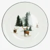 Assiette dessert noel cerf