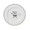 Assiette dessert slogan et noeud