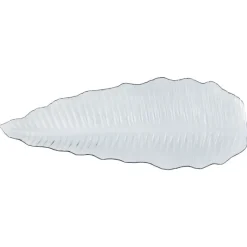 Assiette motif feuillage
