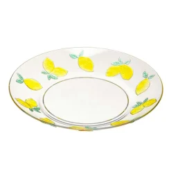 Assiette plastique citron