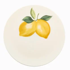Assiette plastique d26cm citron