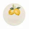 Assiette plastique d20cm citron