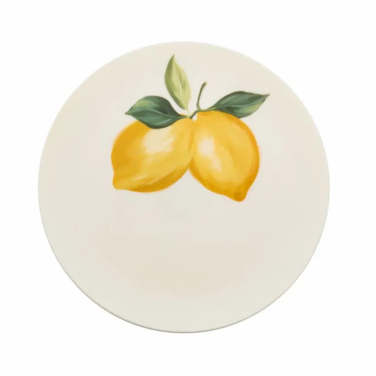 Assiette plastique d20cm citron