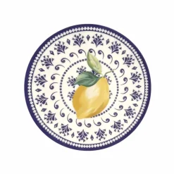 Assiette plastique d20cm citron