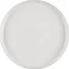 Assiette plate blanche rebord dr