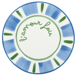 Assiette plate coloree d27cm
