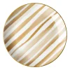 Assiette plate motif rayures