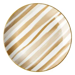 Assiette plate motif rayures