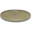Assiette plate reactive marron