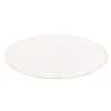 Assiette rayures bord dore 28cm