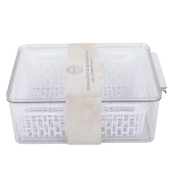 Bac rang frigo 2 panieres noir