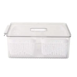 Bac rang frigo 2 panieres noir