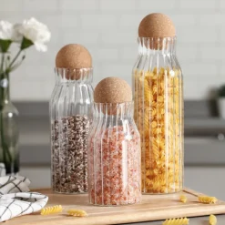 Bocal en verre bouchon boule
