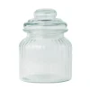 Bocal verre strie d11.5x14.5cm