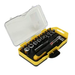 Boite cle a cliquet + douille