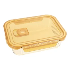 Boite en verre ambre 1.04l