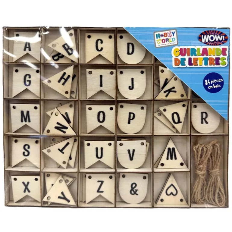 Boite guirlande alphabet 84pcs