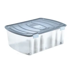 Boite plastique a roulette 96l