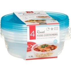 4 boites alimentaire ronde 1l