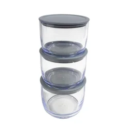 3 boites alimentaire ronde 300ml