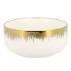 Bol blanc bord dore d14cm