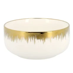 Bol blanc bord dore d14cm