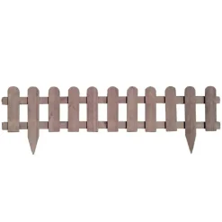 Bordure en bois gris 120 x 30cm