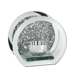 Bougeoir dans cercle cristaux
