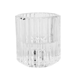 Bougeoir verre strie