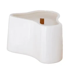 Bougie forme organique blanche