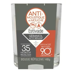 bougie geraniol 140g dans verre