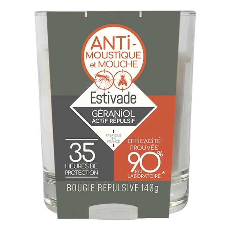 bougie geraniol 140g dans verre