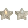 Bougies led etoiles x6 or