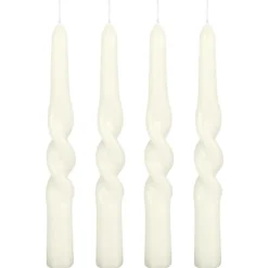Bougies twist creme x4