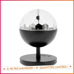 Boule disco lumiere et enceinte