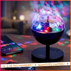 Boule disco lumiere et enceinte