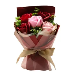 Bouquet de 5 roses artificielles