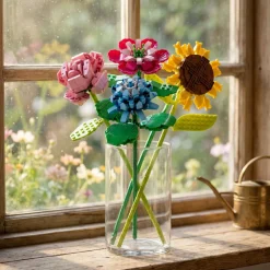 Briques fleur zinnia