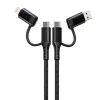 Cable renforce 1m - 4 en 1 usb