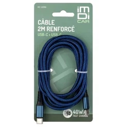 Cable renforce usb-c vers usb-c
