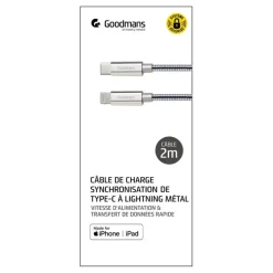 Cable type c to lightning 2 m